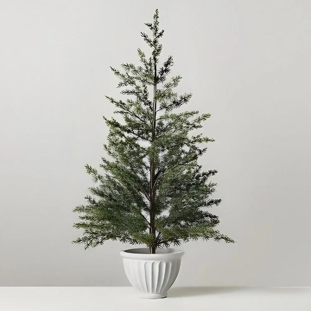 Hearth & Hand with Magnolia Faux Spruce Tree in Fluted Porch Pot NEW WITH TAG